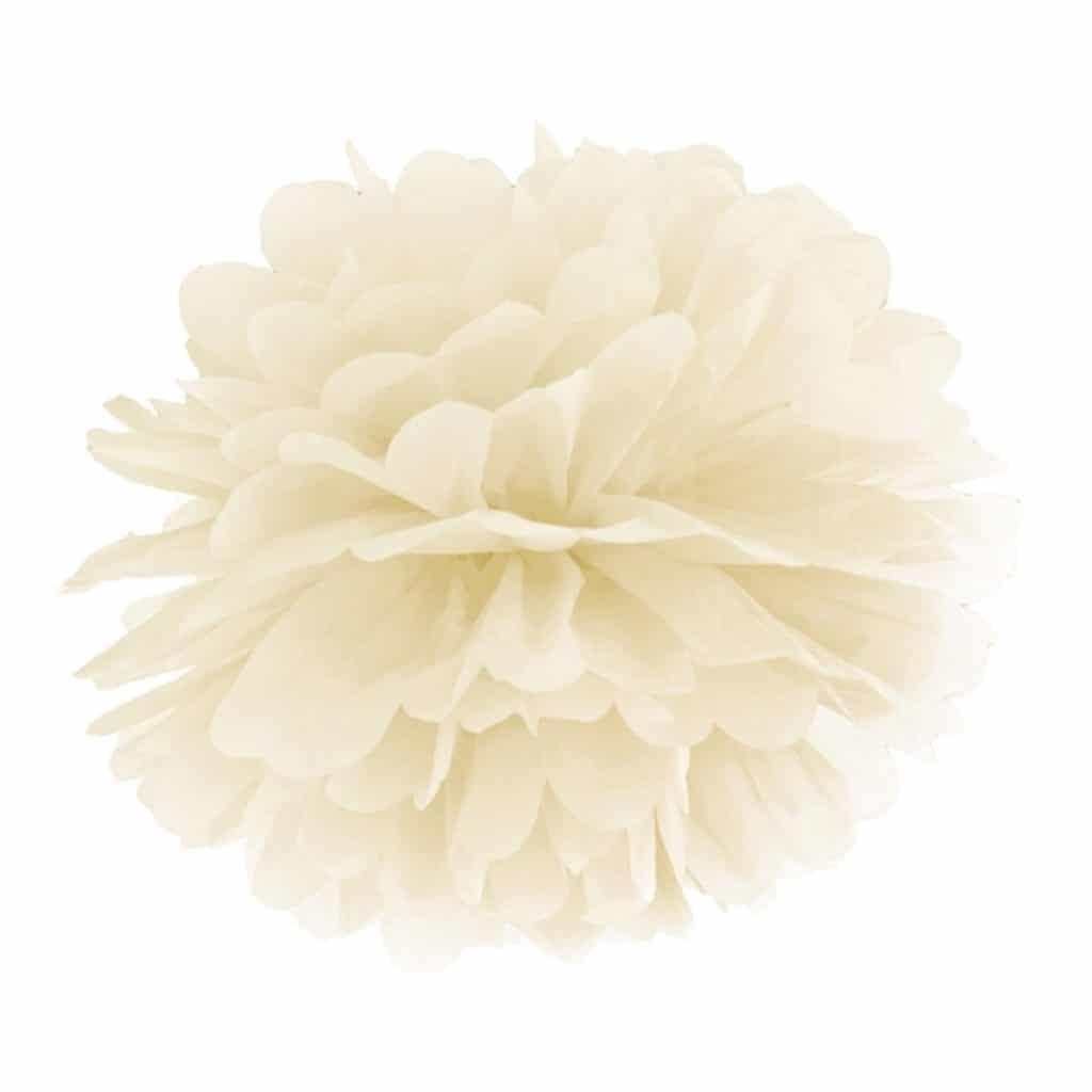 pom pom blomma cream