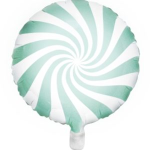 Folieballong CANDY, mint/vit