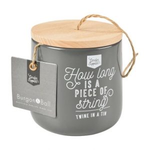 grå burk jutesnöre Burgon Ball