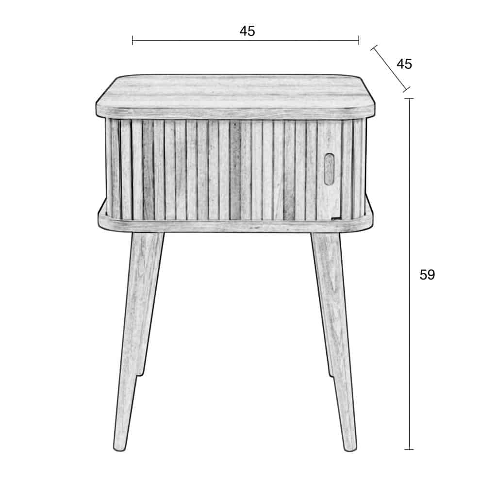 sängbord Barbier valnöt Zuiver
