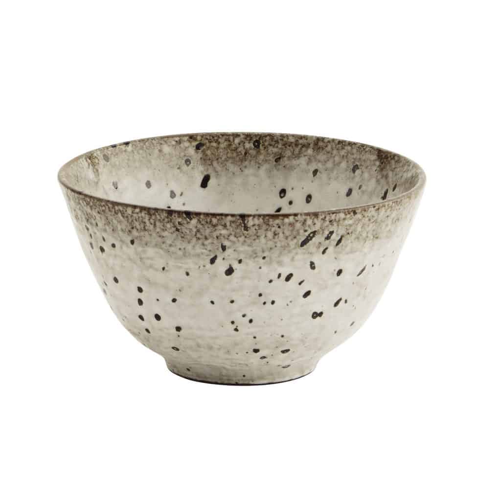 skål 12cm vit brun Madam Stoltz
