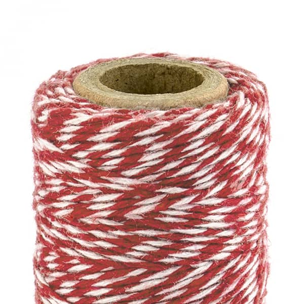 snöre röd vit Partydeco