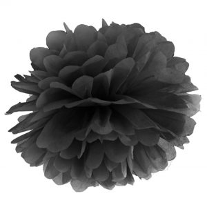 Pom poms blomma, svart