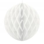 pom poms honeycomb vit Partydeco