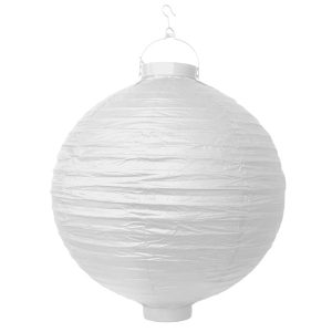 vit lanterna med belysning Partydeco