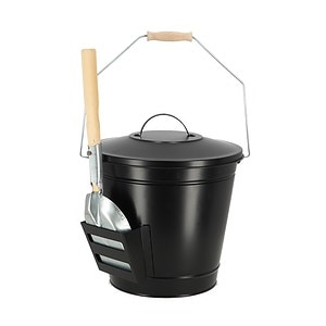svart askhink med skyffel från Esschert Design
