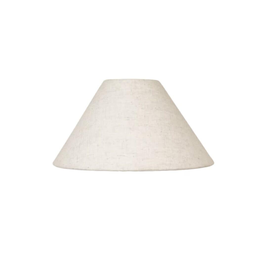 Lampskärm Hedvig i beige linnetyg från Strömshaga, i en klassisk och stilren design.