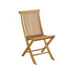 Fällbar trädgårdsstol TURIN i teak från Brafab, med en stilren och naturlig design, perfekt för uteplatsen eller balkongen.