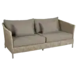 Trädgårdssoffa ASTER från Brafab i beige konstrotting med mjuka dynor