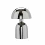 Bordslampa i krom – ROME från Wikholm Form med rundad skärm och skulptural form i blank metall.