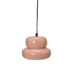 Padova taklampa 22 cm i persikorosa metall med rund, skulptural design