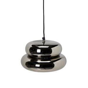 Taklampa PADOVA krom 27 cm rund pendellampa i metall