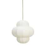 Skulptural taklampa i offwhite med rundad form, 44 x 48 cm