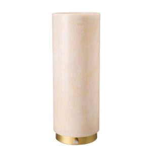 Bordslampa Perugia i offwhite med mässingsfärgad fot, 41 cm hög