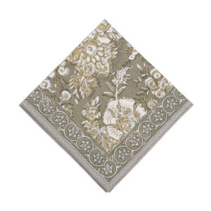 Servett SONIA mönstrad bomull linbeige 45x45 cm